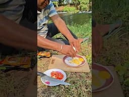 Enjoying Tamoto Egg amlet in Mesmerizing Nature #ytshorts #trendingshorts #viralshorts #cooking