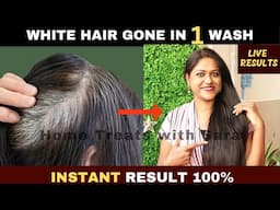 I Apply it on My White Hair & see the Magic | How to Color White Hair at Home in 1 Wash|Live result