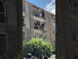 Search and rescue operations in Bat Yam, Israel, where 7 people were killed in an Iranian attack