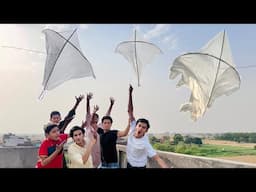 Big Plasticbag Kite Flying & Make Nasir | Plasticbag Kite flying