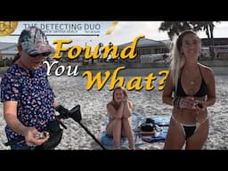 Metal Detecting New Smyrna Beach Finding Large Gem Jewelry and Ring | The Detecting Duo S04E15