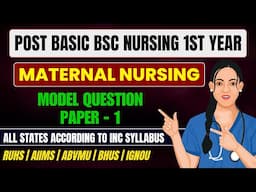 Post Basic Bsc Nursing Maternal Nursing Question Paper 2025 // PB Bsc Nursing 1st Year