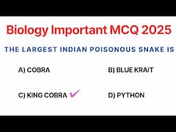 Biology MCQs for Competitive Exams 2025 |NEET UPSC PPSC TGT PGT BIOLOGY