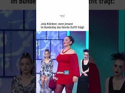 Julia Klöckner, wenn jemand im Bundestag das falsche Outfit trägt | heute-show #shorts