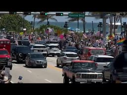 Crowds line up along A1A in Fort Lauderdale for 'No Kings' protest