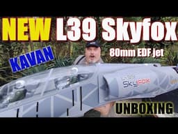 NEW!!! KAVAN Aero L39 SkyFox 80mmEDF Rc jet GREY scheme 6S power PNF UNBOXING