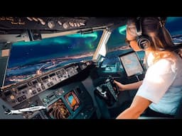 BOEING 737 Epic SNOWY LANDING NORWAY TROMSO Airport RWY18 | Cockpit View | Life Of An Airline Pilot