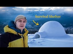 I Slept in a Snow Survival Shelter at 9,000 ft / 2,740 m