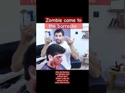 The zombie came to the barracks shock!! #barber #haircut #hairstyle #stylistelnar #zombie