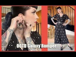 OOTD GRWM Galaxy Romper by CHERRY DOLLFACE