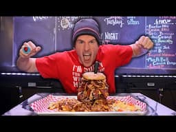 Giant BBQ Bacon Cheeseburger Challenge in Rochester, Minnesota!