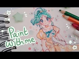 Paint with me || drawing Memmeln from zenshu || watercolour illustration 💗