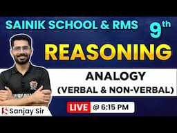 Analogy - Reasoning for Class 9 | Sainik School & RMS 25 - 26 | sanjay sir | Shaurya Bharat