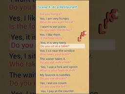 At a Restaurant - english speaking