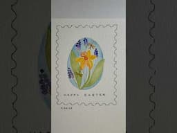 Happy Easter Stamp #short #shortsyoutube #watercolorartist
