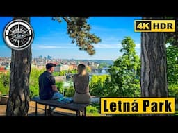 Letná Park in Full Bloom | Relaxing Walk in Prague 🇨🇿 | 4K HDR ASMR