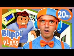 Blippi's Life in Bloxburg Gameplay! | BEST OF BLIPPI PLAYS | Roblox Gaming Videos for Kids