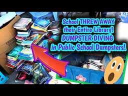 DUMPSTER DIVING! Saving An Entire Dumpster FULL OF BOOKS!!! Utah Public School Waste/Part 2