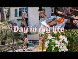 A DAY IN MY LIFE| Single Mom Homemaking, Housework, Spring Day| Tres Chic Mama