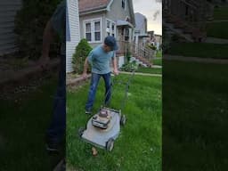 A simple gas lawn mower works best.