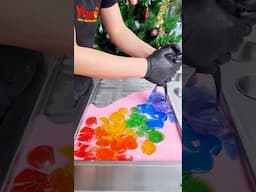 Watch This Satisfying Rolled Ice Cream Being Made #shorts #satisfying #icecream