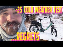 Cold weather testing E-Bike .. regrets