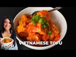 Easy Vegan Tofu in Tomato Sauce Recipe | Vietnamese Dau So Ca Chua
