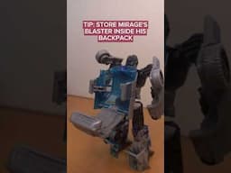 TIP: You can store Mirage's blaster inside his backpack #transformer #mirage #rotb #riseofthebeasts
