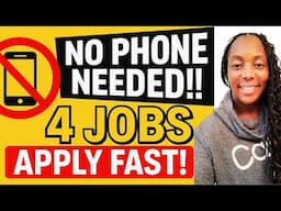 Earn Up to $51/Hr!🔥 4 No-Phone Work from Home Jobs Hiring NOW!