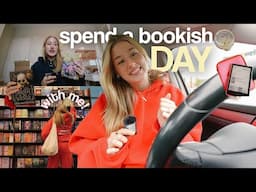 Spend a cozy bookish day with me ☕️ book shopping, reading, june tbr, rhinestoning a book!!