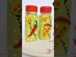 Oregano bottle makeover||Bottle DIY #bottleart #bottlecraft ##bottlepainting #pizza
