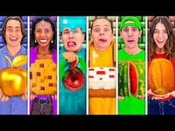 MANGIAMO SOLO CIBO DI MINECRAFT NELLA VITA REALE PER 24 ORE!🍎