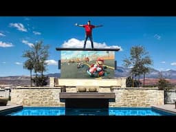 Insane TV in Dream Home Backyard!
