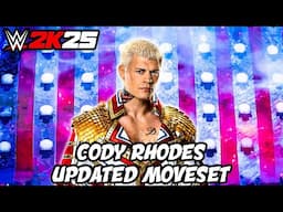 WWE 2K25 Cody Rhodes Upated Moveset + Superstar Settings