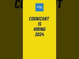 Cognizant is hiring  2024 engineering graduates