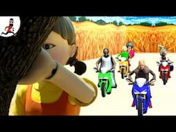 Squid Game Doll vs Granny, Grandpa, Teacher, Baldi ► funny horror granny game mod