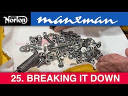 First Production 1961 Norton Manxman 650 project (25) - Breaking it down