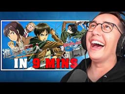 Attack on Titan in 9 minutes absolutely destroyed me. (REACTION)