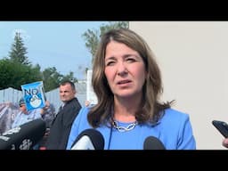 Premier Smith heckled by protesters at coal town hall; Full Scrum | June 11, 2025 | Bridge City News