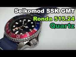 Seikomod Quartz SSK GMT Ronda 515 24H