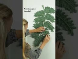 Macrame fern leaf wall hanging 🍃 #macrameleaf #macrametutorial