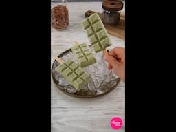 Ricas #Paletas heladas de #matcha, ¡listas en 3 pasos!​  #Recetas