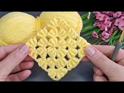 Wow💛Super Easy Crochet Motif Model #Crochet#knittig #handmade #flower #keşfet
