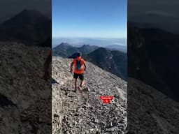 Dropping off the summit of Mt Charleston at 11,900’ near Las Vegas, NV #trailrunning #ultrarunning