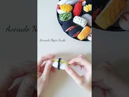 Crochet Avocado Nigiri Sushi | Amigurumi Tutorial | SpringDay DIY #crochet #crochetkeychain