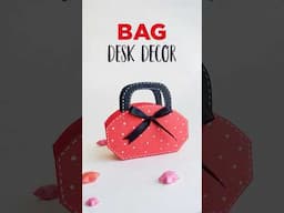 Paper Bag Desk Organizer 👜✨ | DIY Stationery Holder #Shorts #diycraft #papercraft
