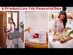 A Productive Yet Peaceful Day in My Life | Stitching, Cooking & Organizing