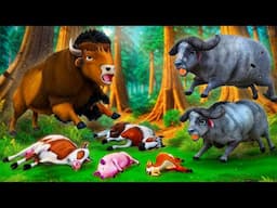Heroic Bison Rescues Farm Animals from Evil Buffalo's Trap | Epic and Action-Packed Adventure