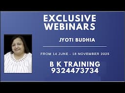 12 exclusive Webinars from Jyoti Budhia