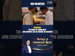 Our Volunteer promoting The Magic' of thinking Rich Season 8 #coachbsr #motivation #tmtr8